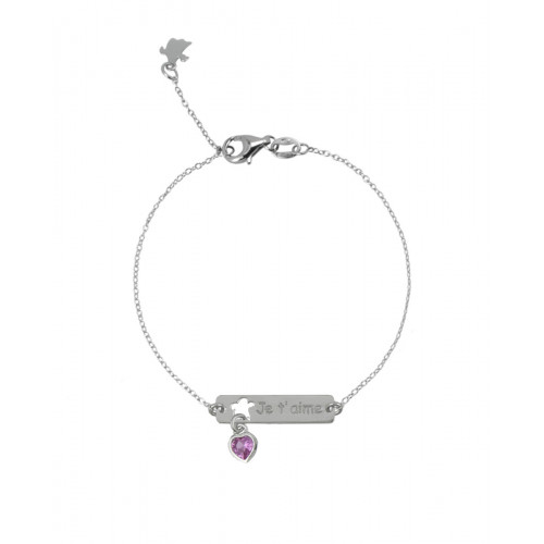 Pulsera Clarity Ghost Bellissimo de plata de primera ley y circonita rosa